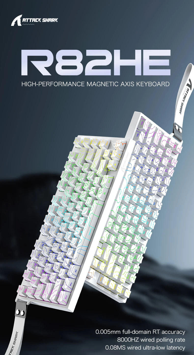 Attack Shark R82HE: Magnetic Rapid Trigger Gaming Keyboard