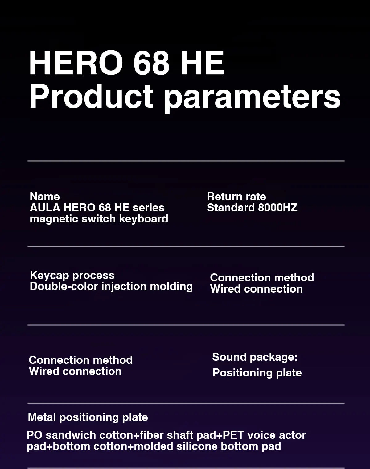 Aula Hero 68HE Keyboard: 8K Hall Effect Magnetic Edition