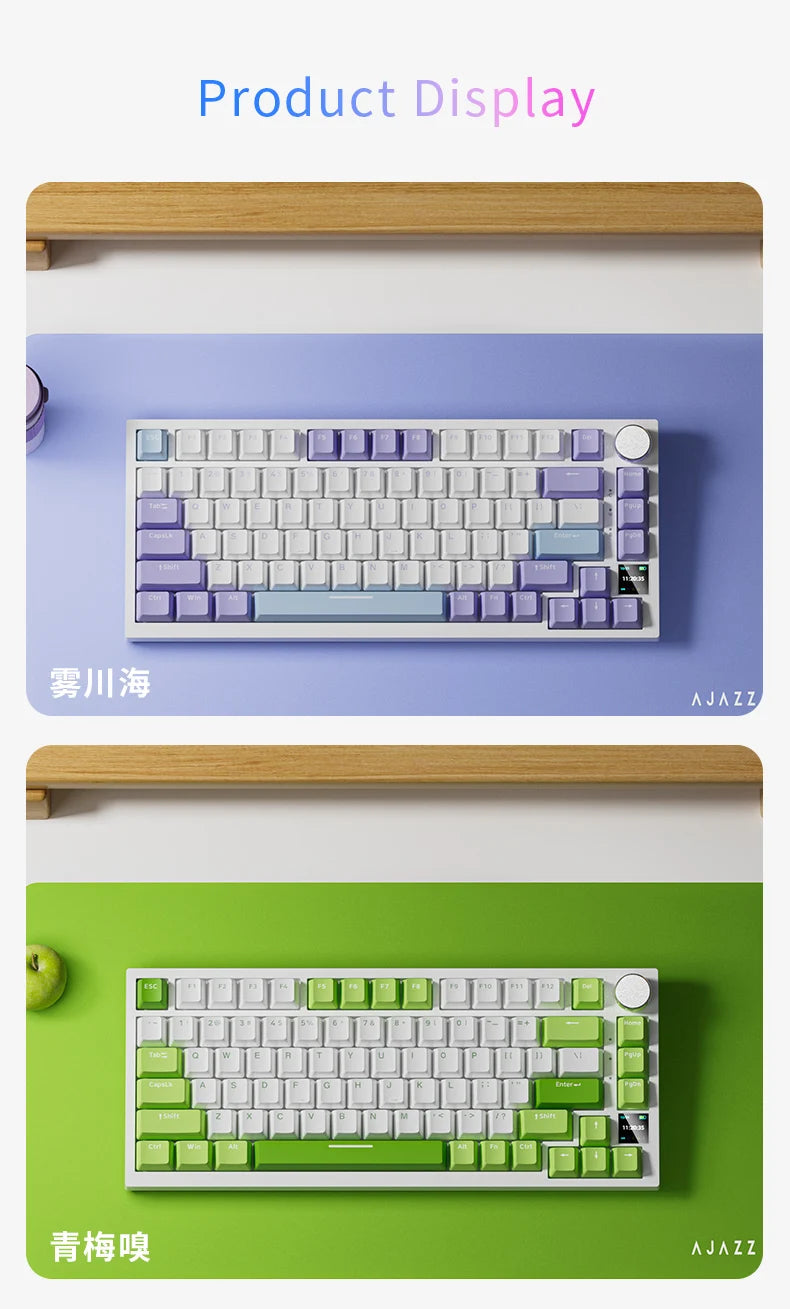 Ajazz AK820 Pro: 75% Mechanical Keyboard with TFT Smart Display