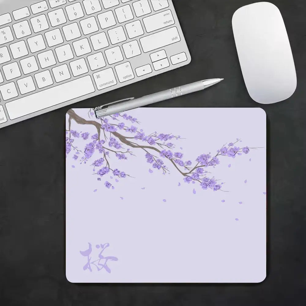 Zen Cherry Blossom Series Mouse Pad – 40x45cm Non-Slip Aesthetic Deskpad