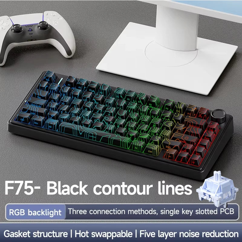 Aula F75 Pro Keyboard: Tri-Mode Gasket Mechanical Edition