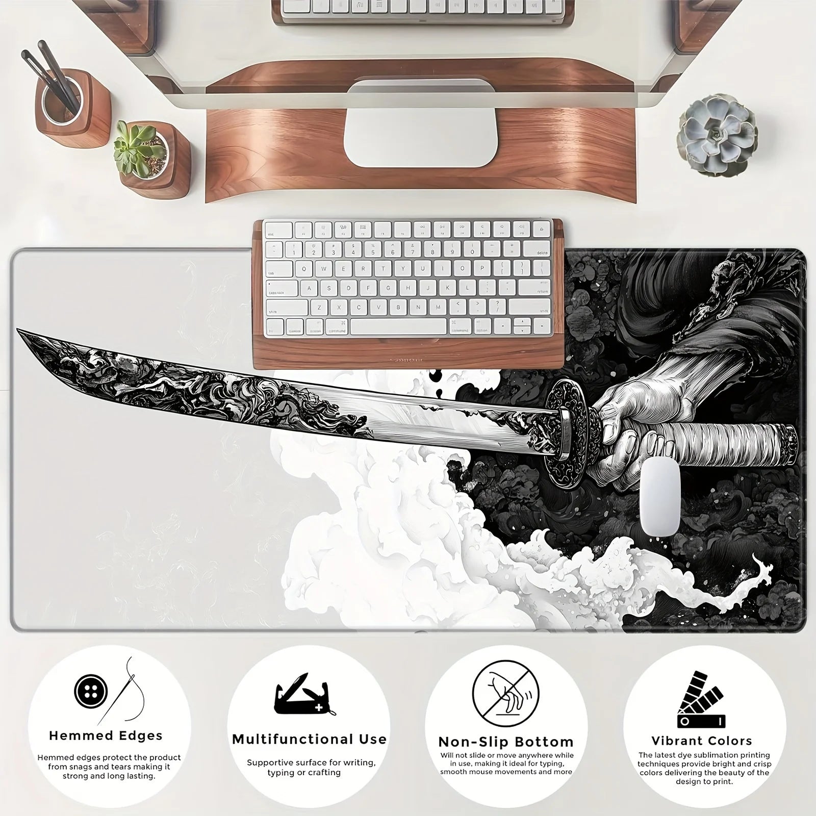 Katana Series Gaming Desk Mat – XXL Anti-Slip Keyboard & Mouse Pad