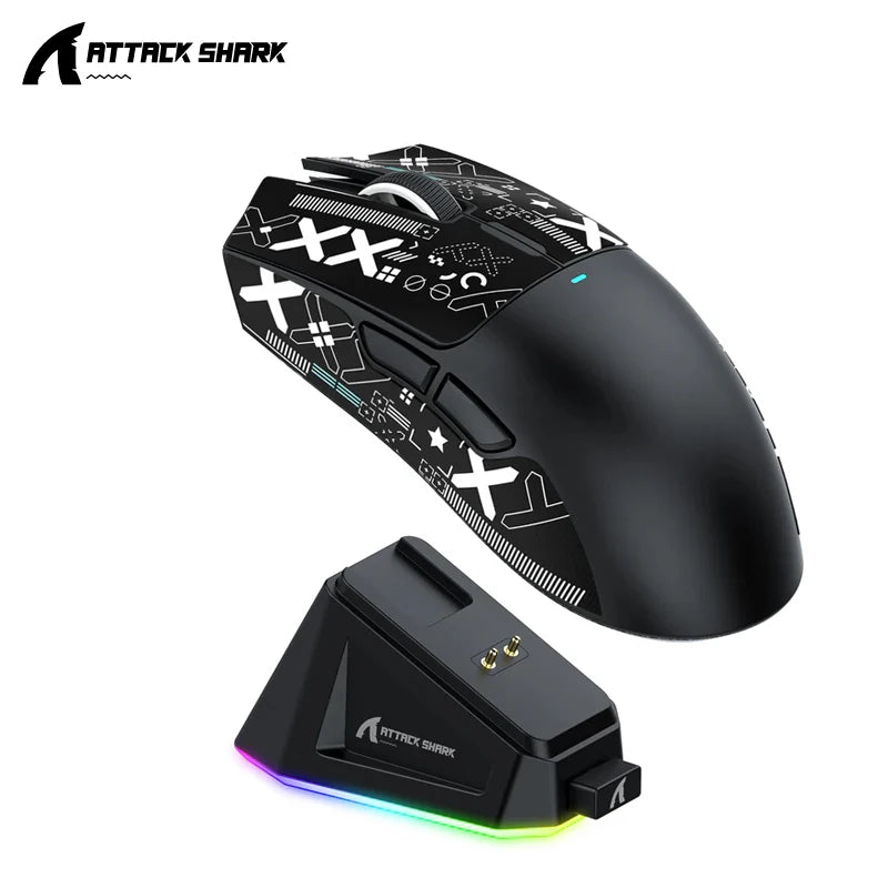 Attack Shark X11 – Wireless Gaming Mouse Series | 1K Hz & RGB Docking