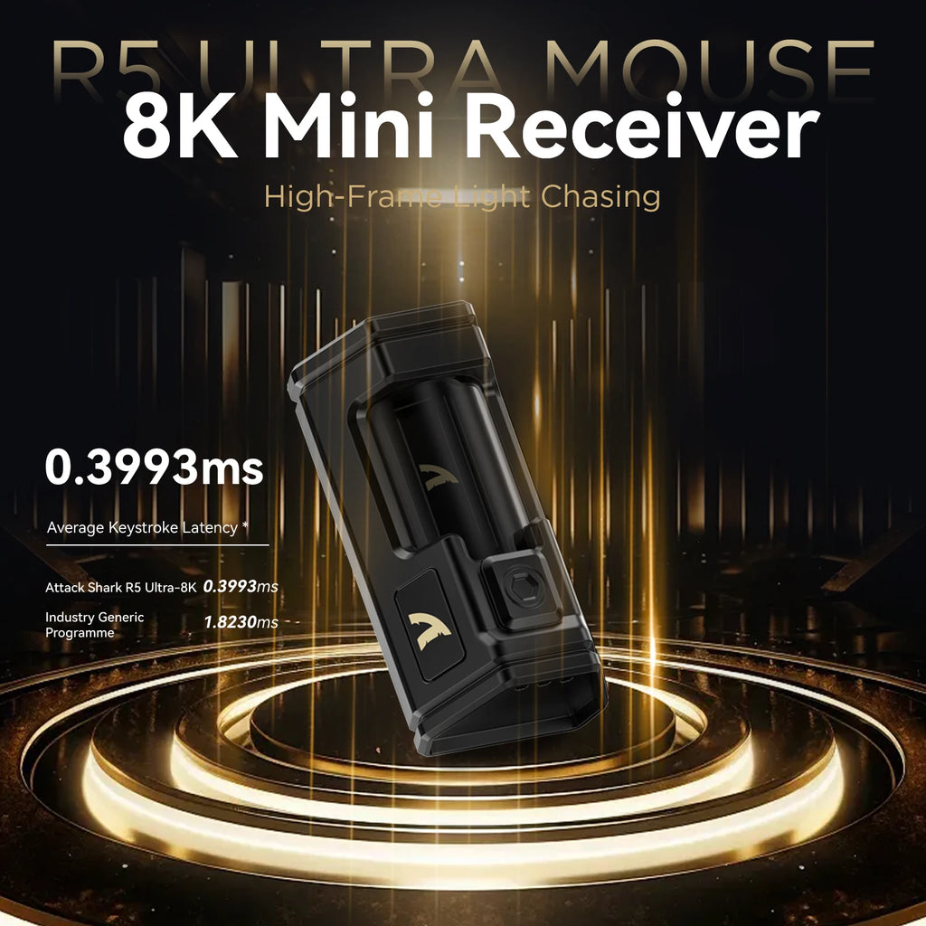 Attack Shark R5 Ultra: Carbon Fiber 8K Gaming Mouse