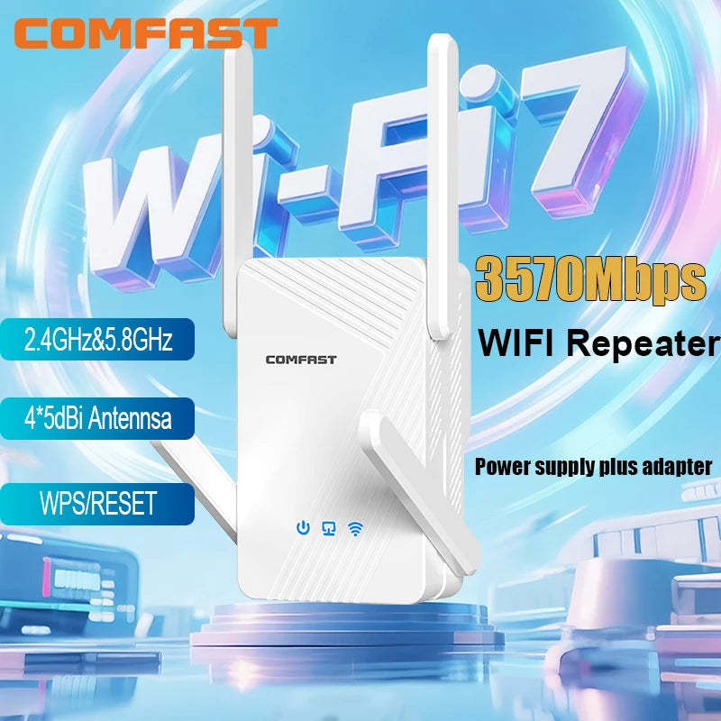 Comfast WiFi 7 Booster: 3600Mbps Ultra-Speed Range Extender