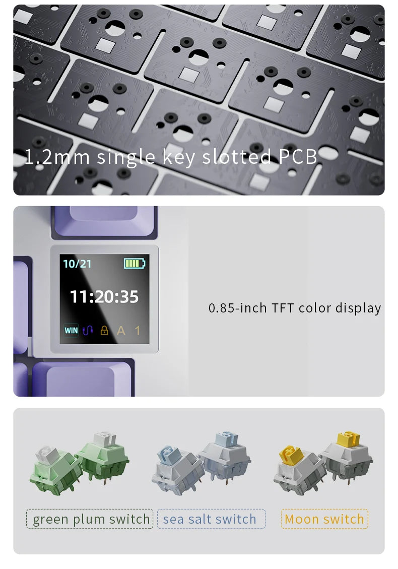 Ajazz AK820 Pro: 75% Mechanical Keyboard with TFT Smart Display