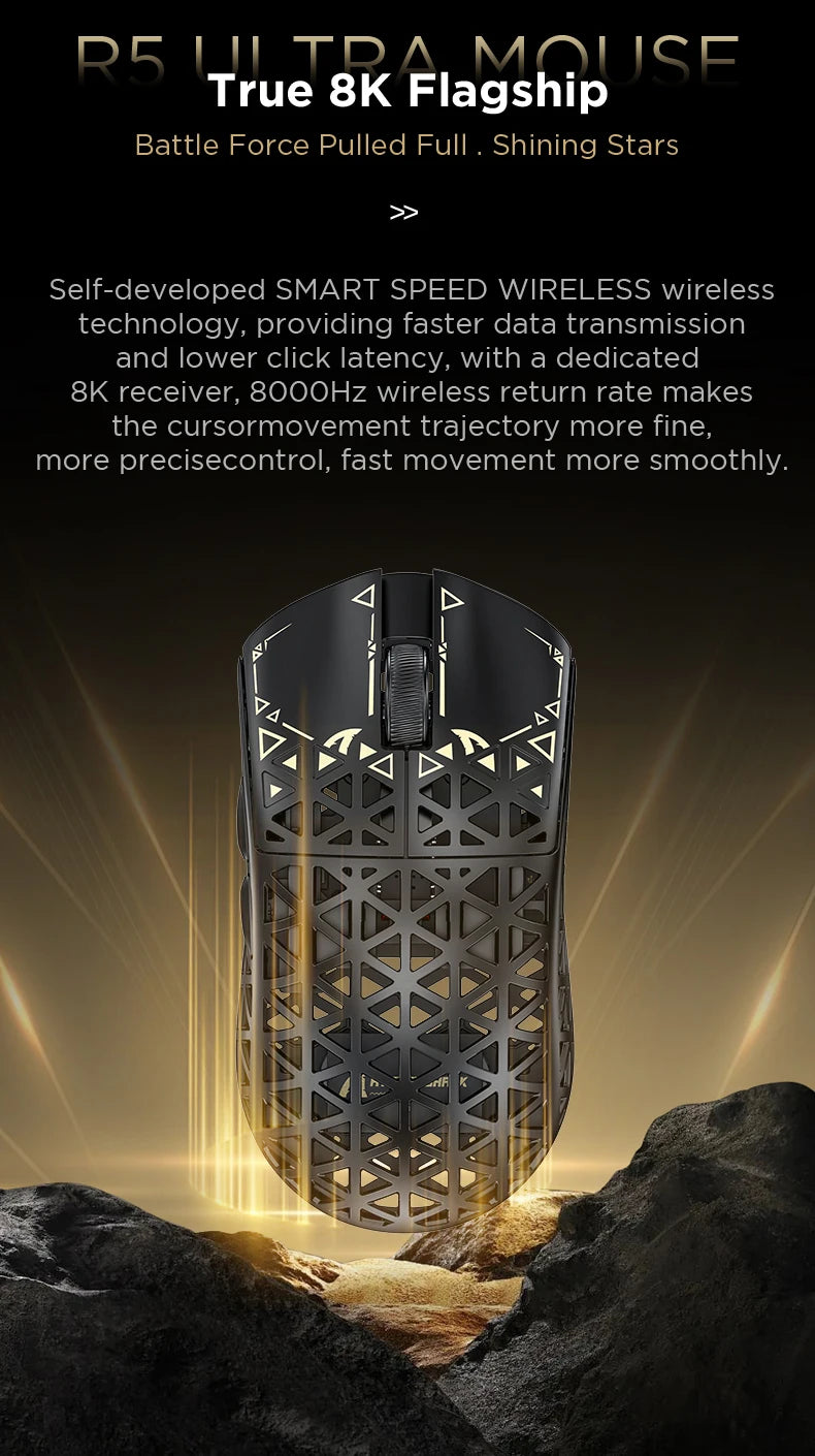 Attack Shark R5 Ultra: Carbon Fiber 8K Gaming Mouse