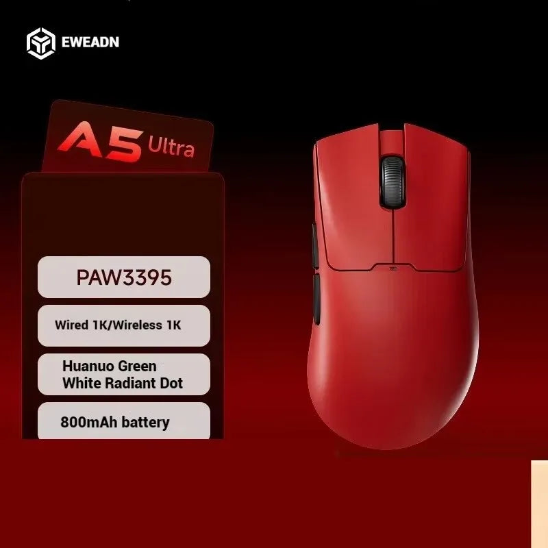 EWEADN A5 Pro Ultra-Light | Sensor PAW3395 26K DPI & Tri-Mode
