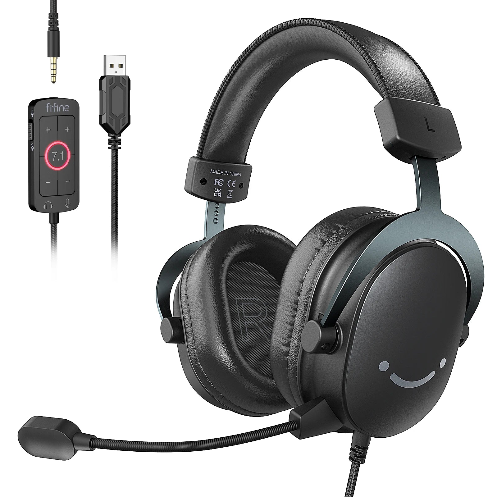 FIFINE H9 Professional Series | 7.1 Audio Headset with External Control Box