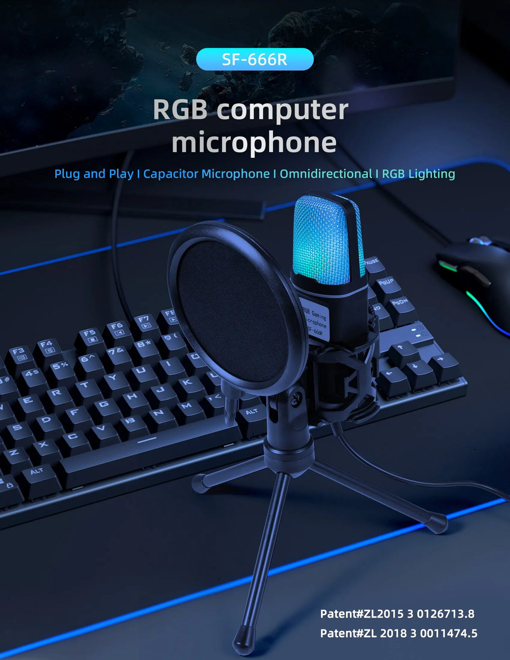 Microphone Titan USB: Professional RGB Streaming Kit
