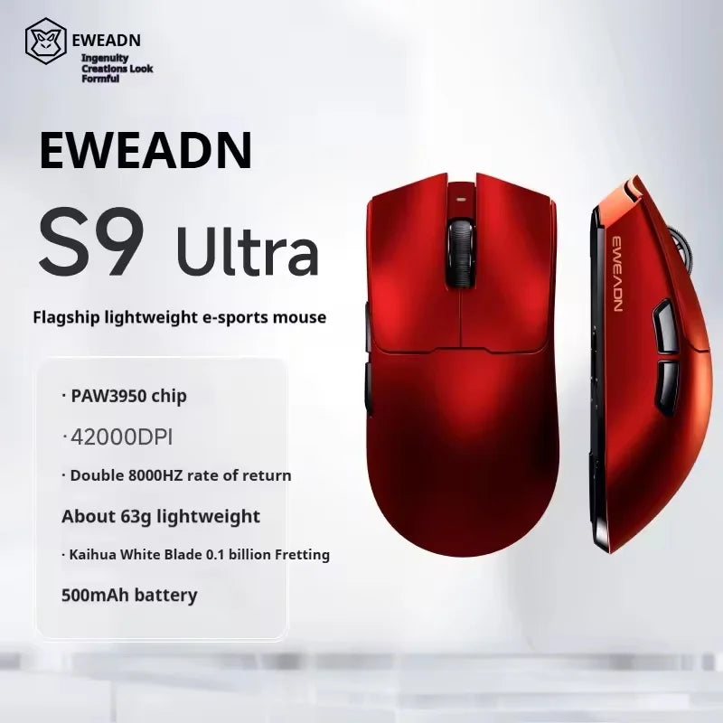 EWEADN S9 Pro: PAW3395 Professional Wireless Mouse 8K Hz