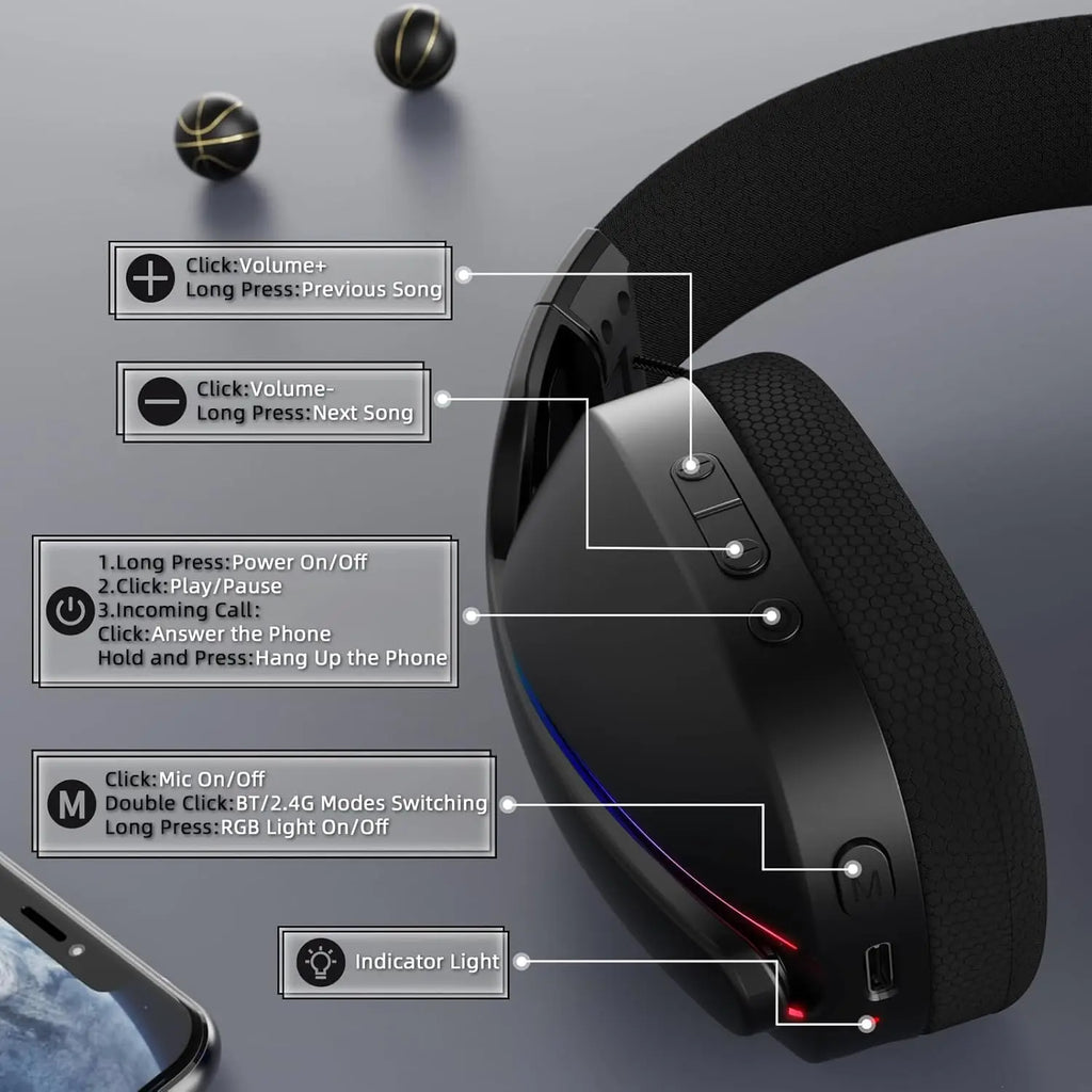 ATTACK SHARK L90 – Professional 7.2 Wireless Headset | Ultra-Light Series