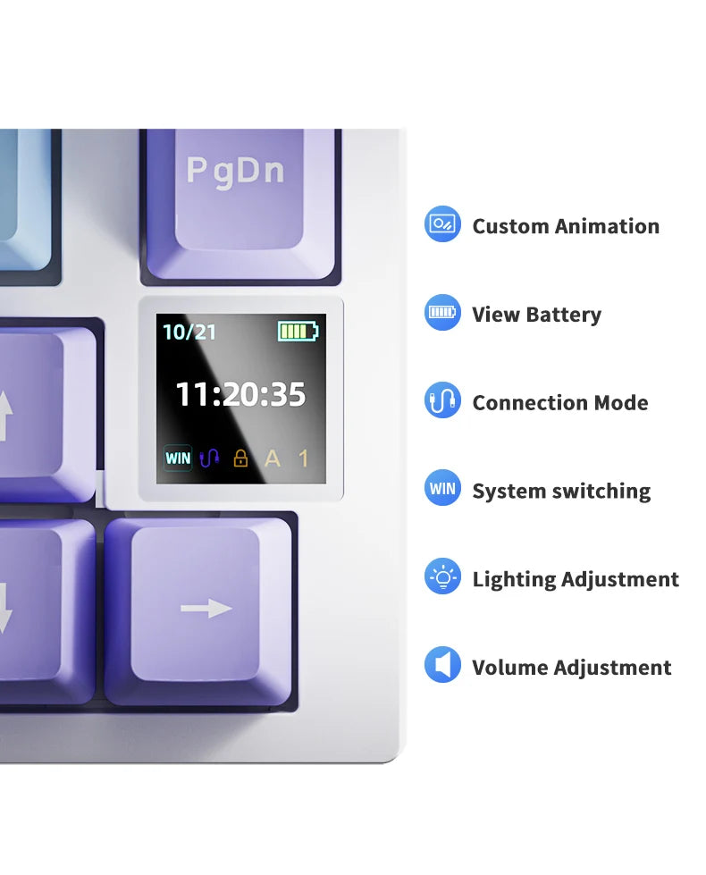 Ajazz AK820 Pro: 75% Mechanical Keyboard with TFT Smart Display