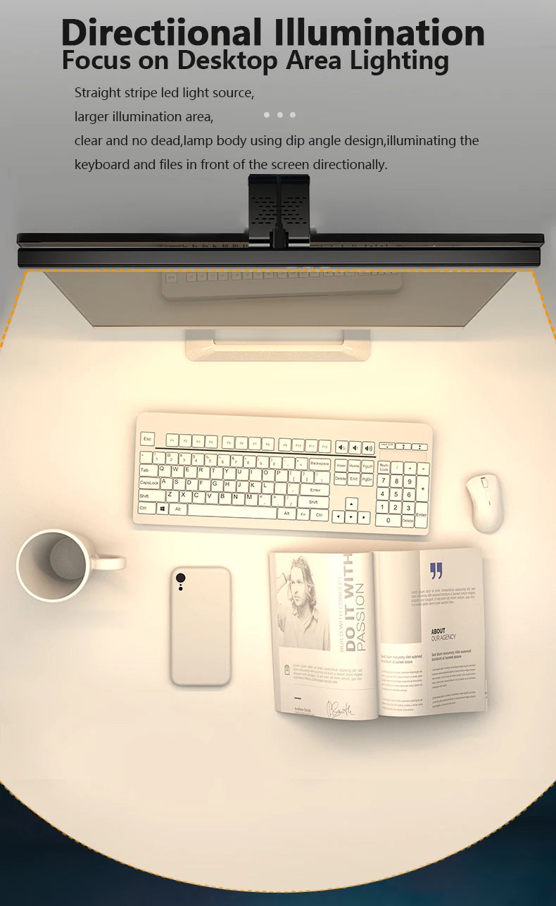 Lumina Task Light: Premium USB Monitor Bar