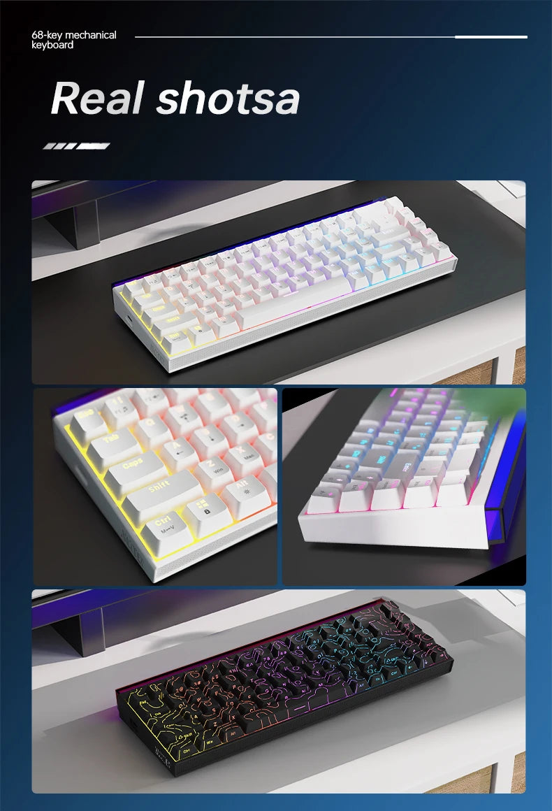 NK68 Terrain Keyboard: RGB Light Bar Mechanical Edition