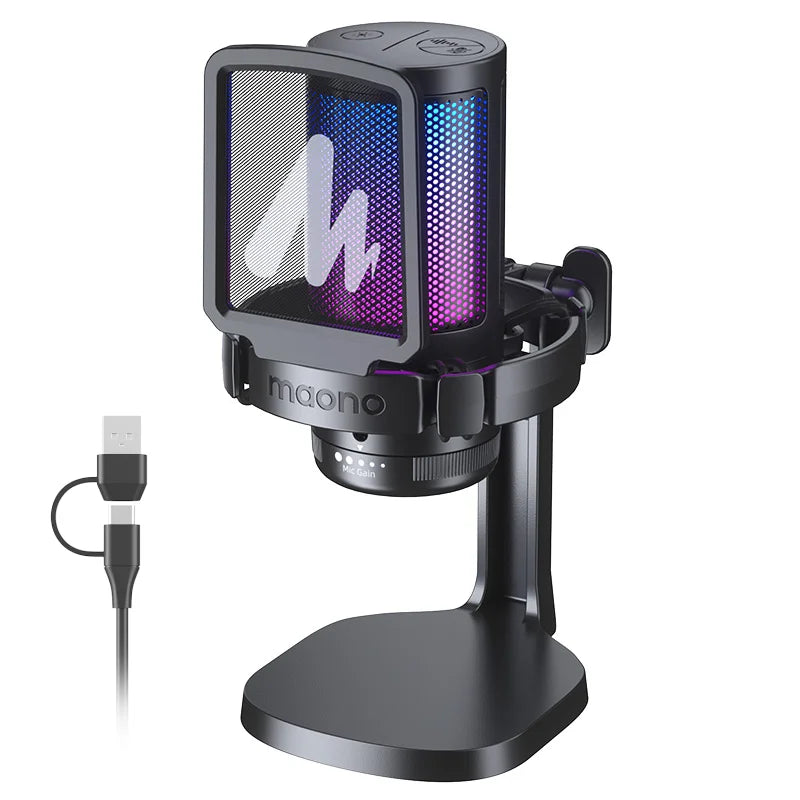 Maono DGM20 Series – Intelligent USB Gaming Mic with Noise Cancellation
