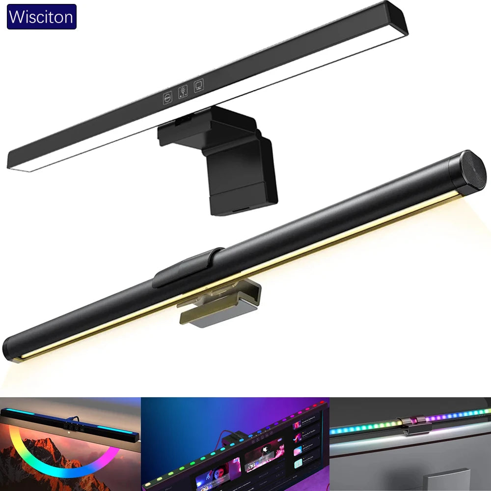 Lumina Pro: Dual-Source Monitor Light Bar with RGB Backlight