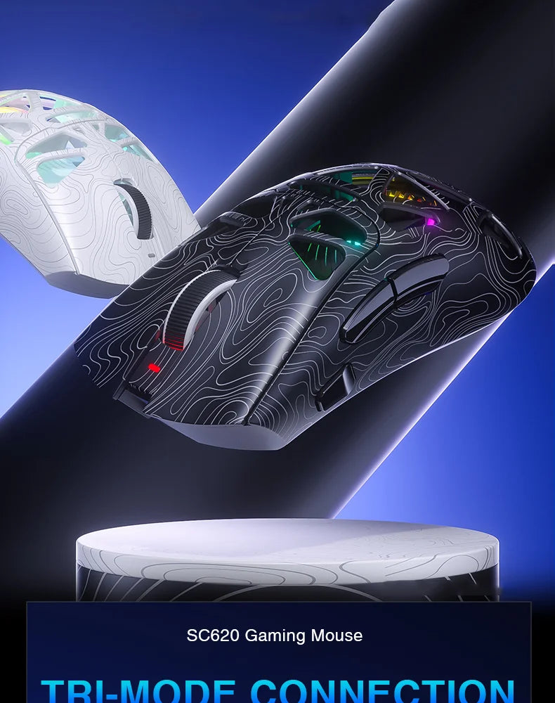 AULA SC620 – Mouse Gamer Wireless | Fire Button & RGB Lighting Effects