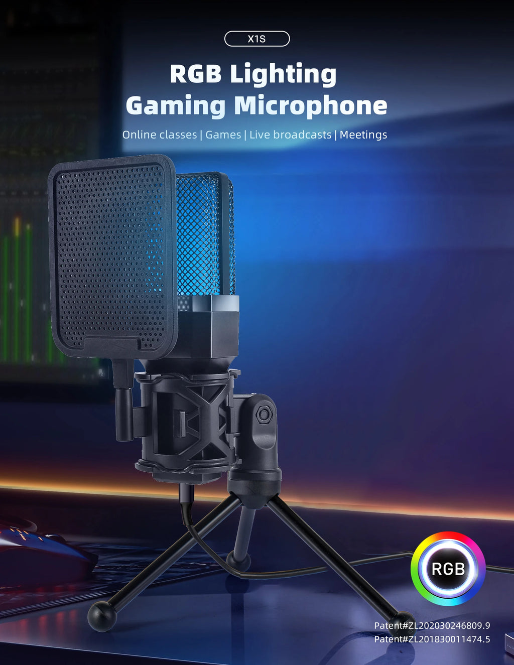 Microphone Titan USB: Professional RGB Streaming Kit