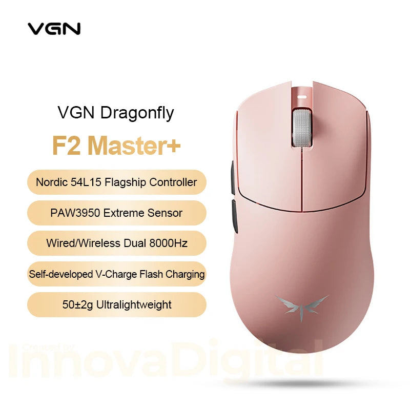 VXE Dragonfly F2 Ultra: PAW3950 Flagship 8K Wireless Mouse