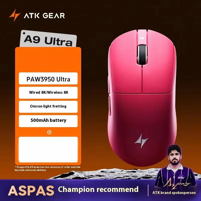 ATK Dragonfly A9 Ultimate: PAW3950 Ultra 8K Wireless Mouse
