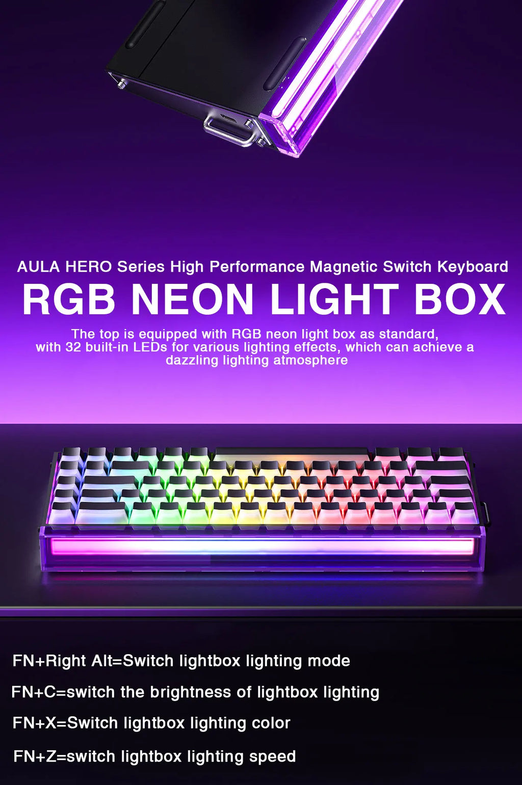 Aula Hero 68HE Keyboard: 8K Hall Effect Magnetic Edition