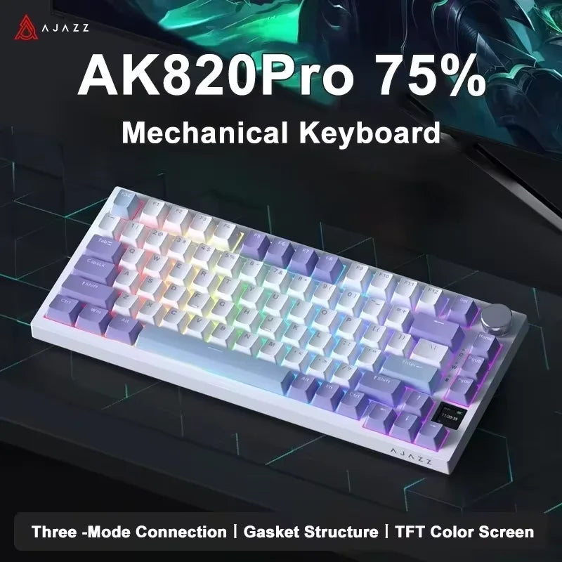 Ajazz AK820 Pro: 75% Mechanical Keyboard with TFT Smart Display