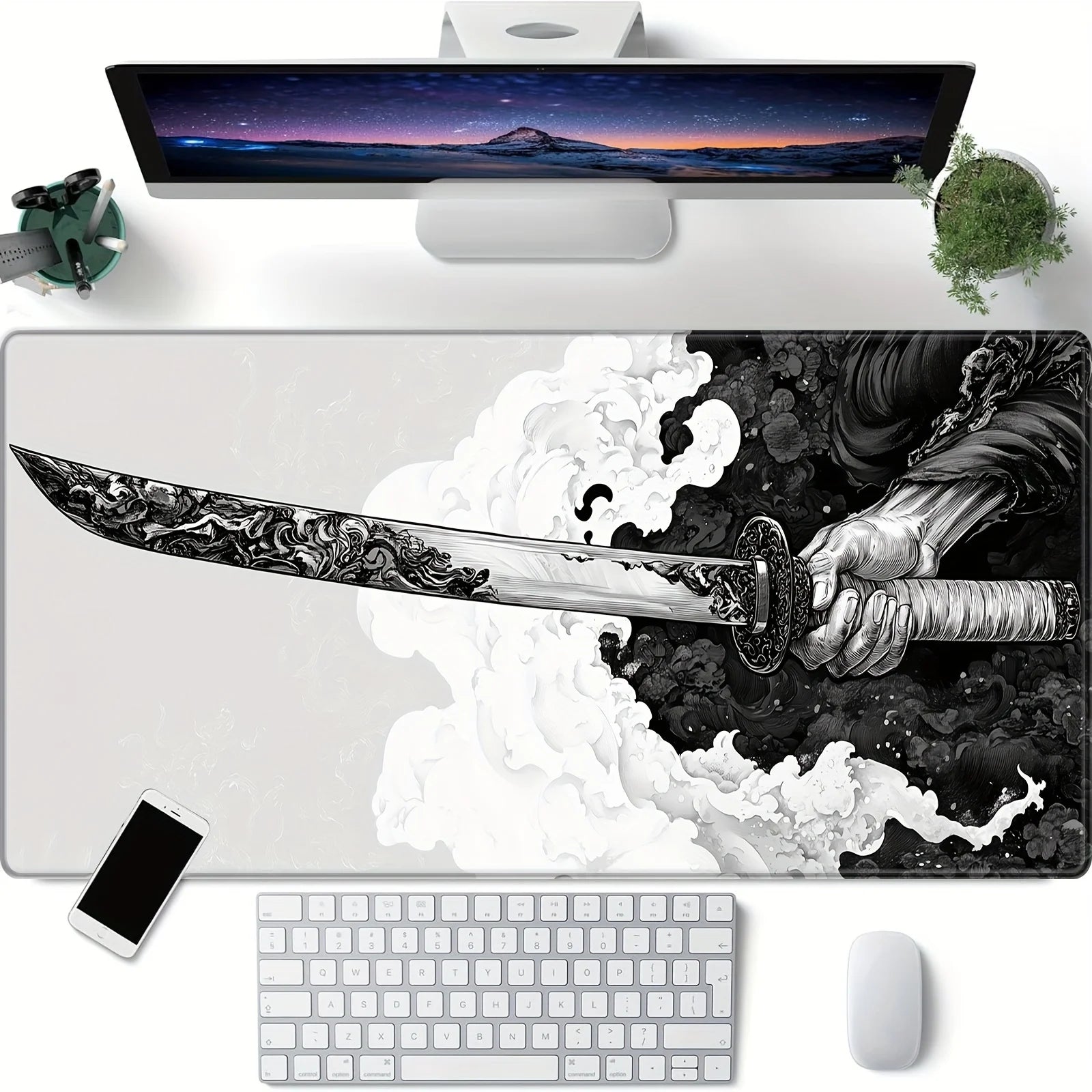 Katana Series Gaming Desk Mat – XXL Anti-Slip Keyboard & Mouse Pad
