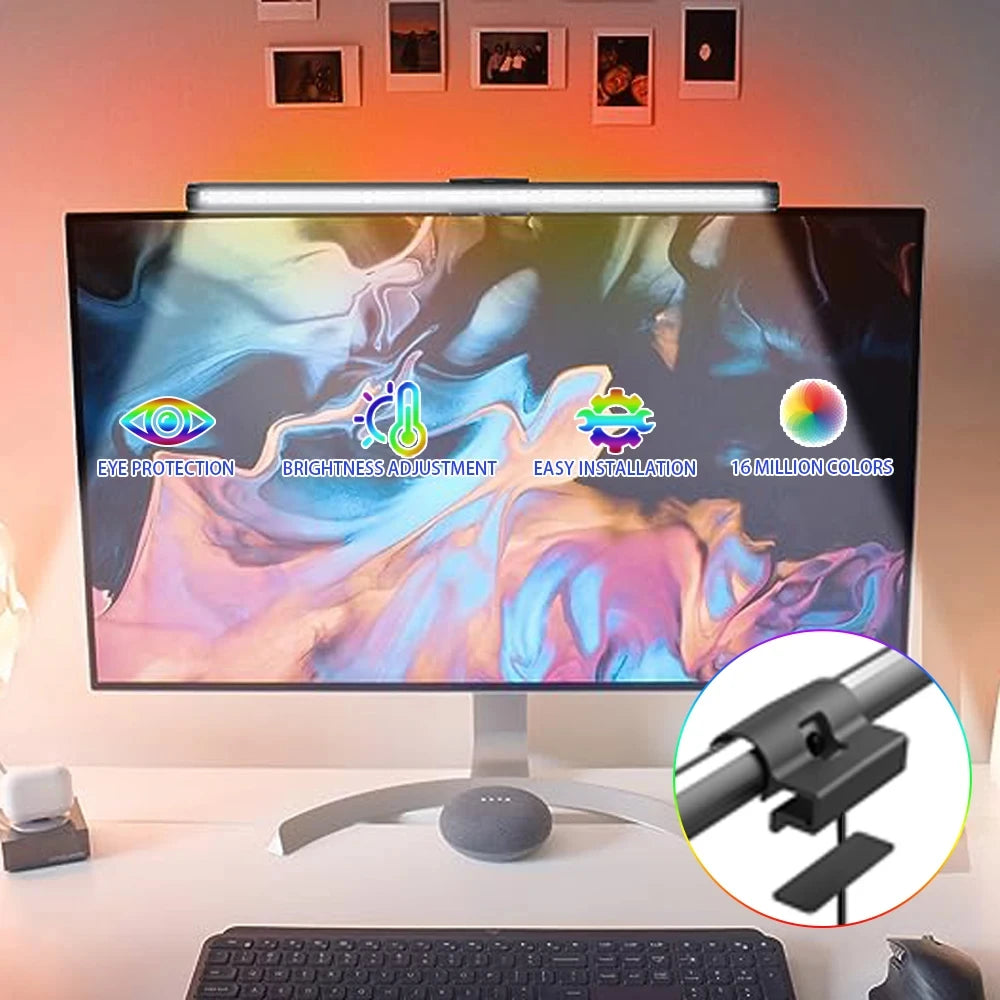 Lumina Pro: Dual-Source Monitor Light Bar with RGB Backlight