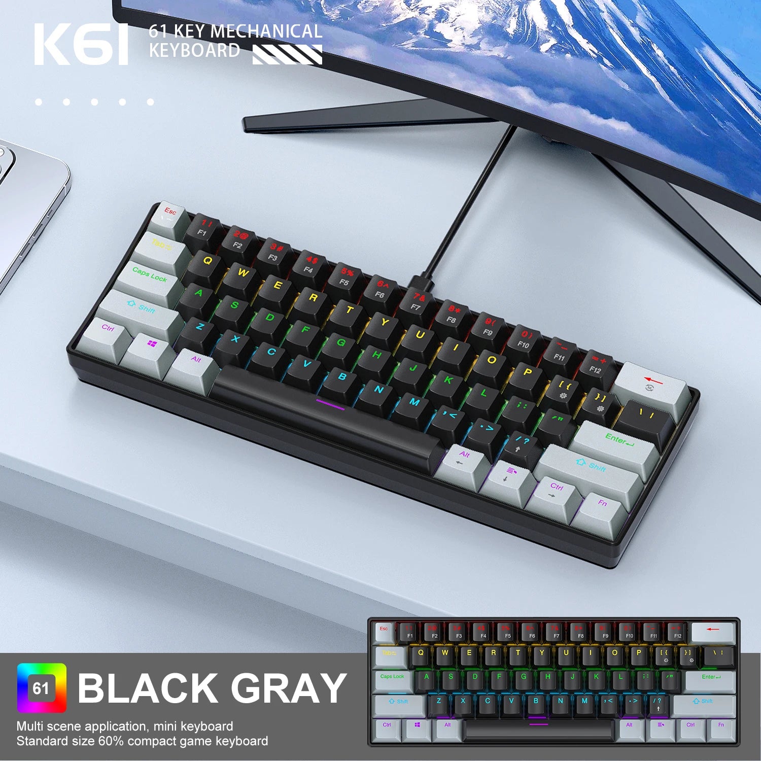 Pulse 60 Keyboard: Mechanical RGB Gaming Edition