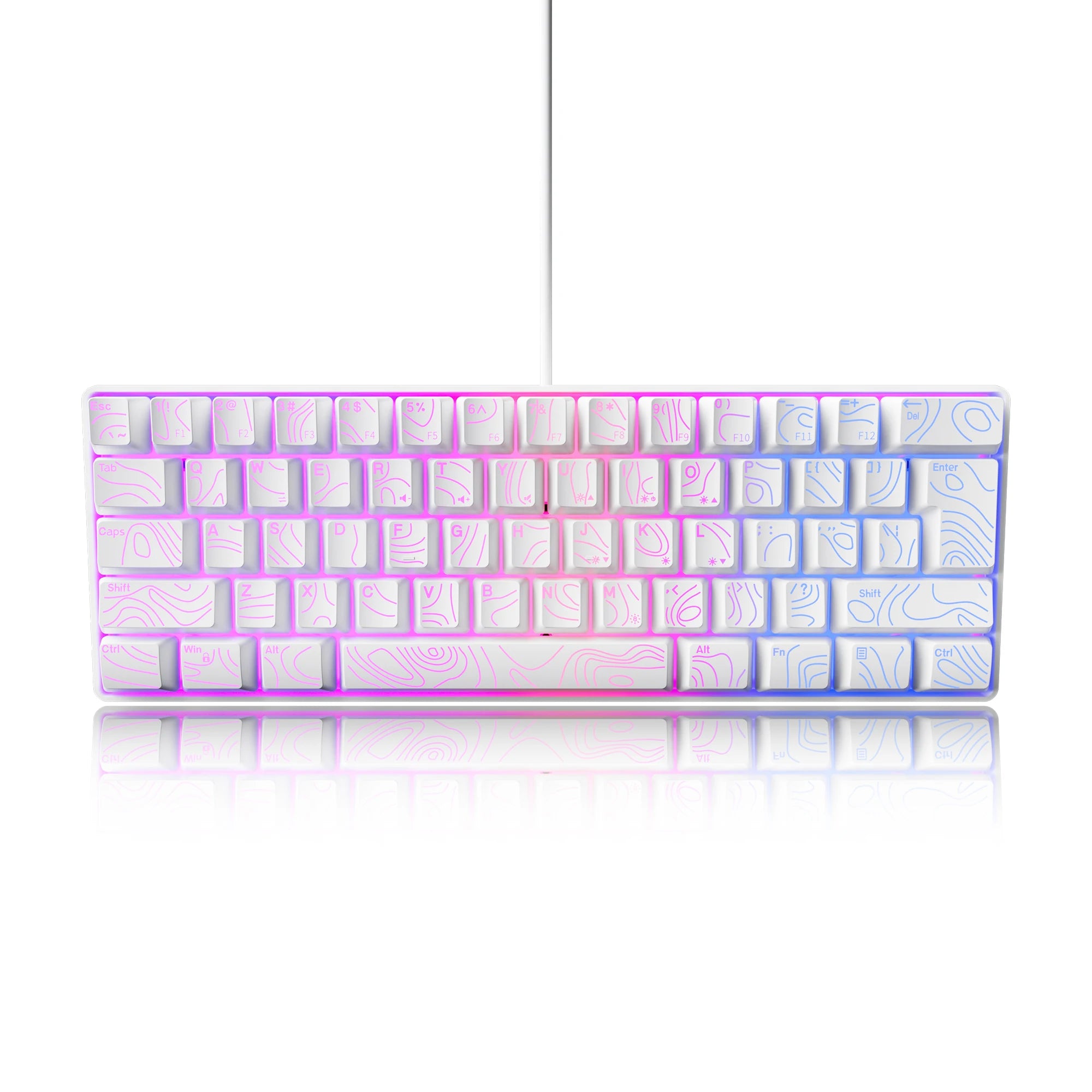 Ghost 60 Keyboard: Compact White RGB Edition