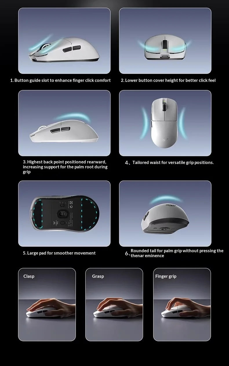 AULA X9 Max Ultra | PAW3950 Sensor & Dual 8KHz Wireless Gaming Mouse
