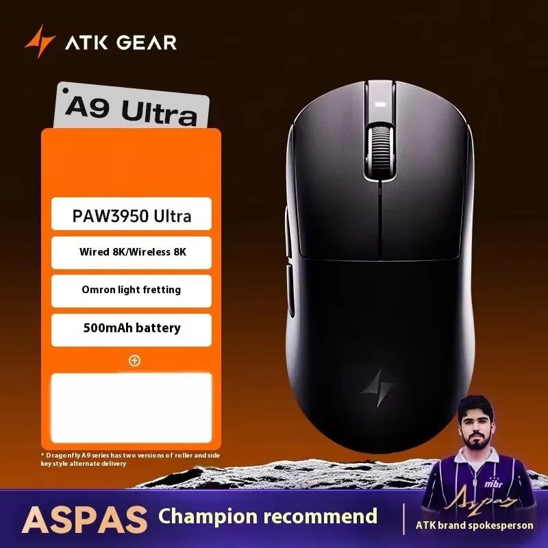 ATK Dragonfly A9 Ultimate: PAW3950 Ultra 8K Wireless Mouse