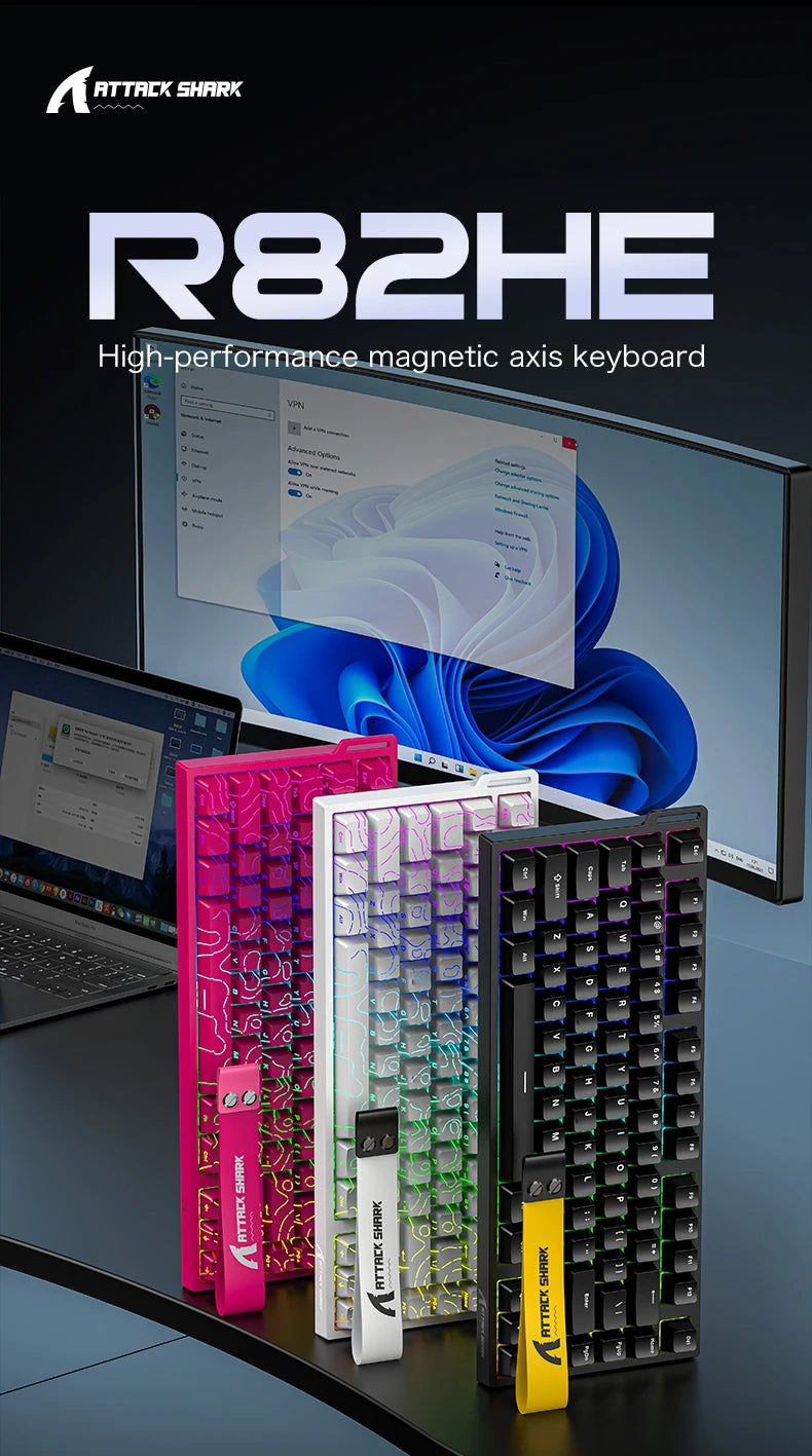 Attack Shark R82HE: Magnetic Rapid Trigger Gaming Keyboard