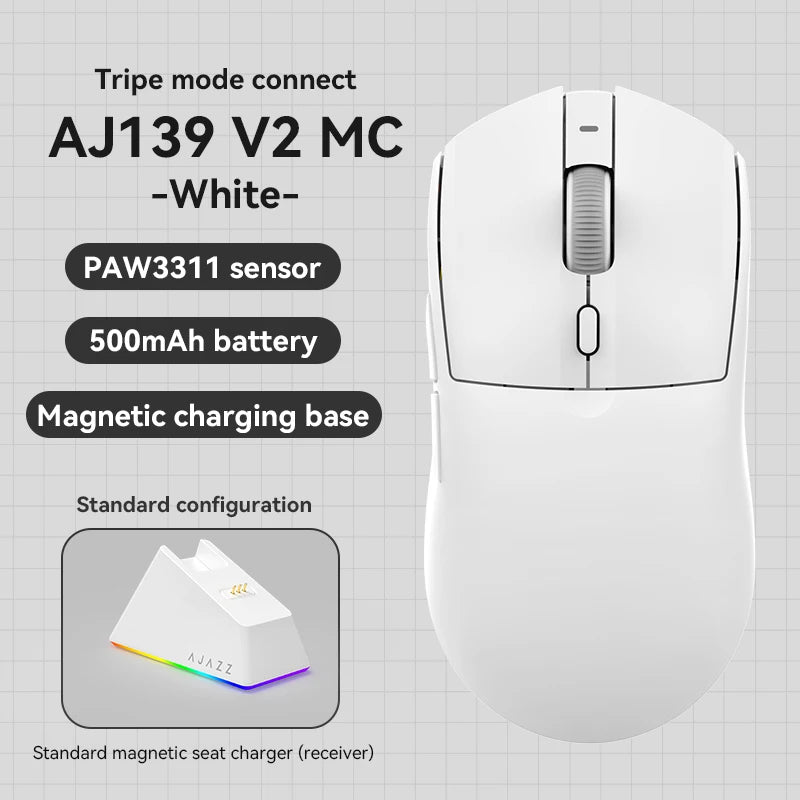 AJ139 V2 Performance: Superlight Wireless Gaming Mouse (12K DPI)