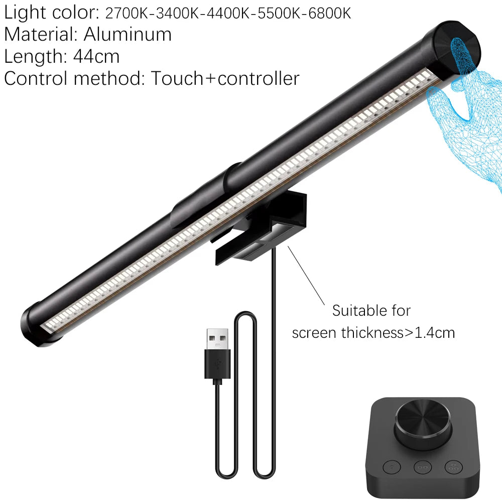 Lumina Pro: Dual-Source Monitor Light Bar with RGB Backlight