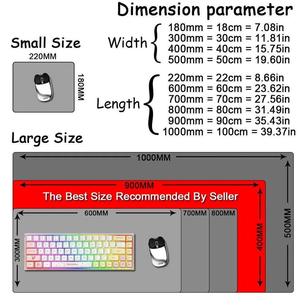 Katana Series Gaming Desk Mat – XXL Anti-Slip Keyboard & Mouse Pad