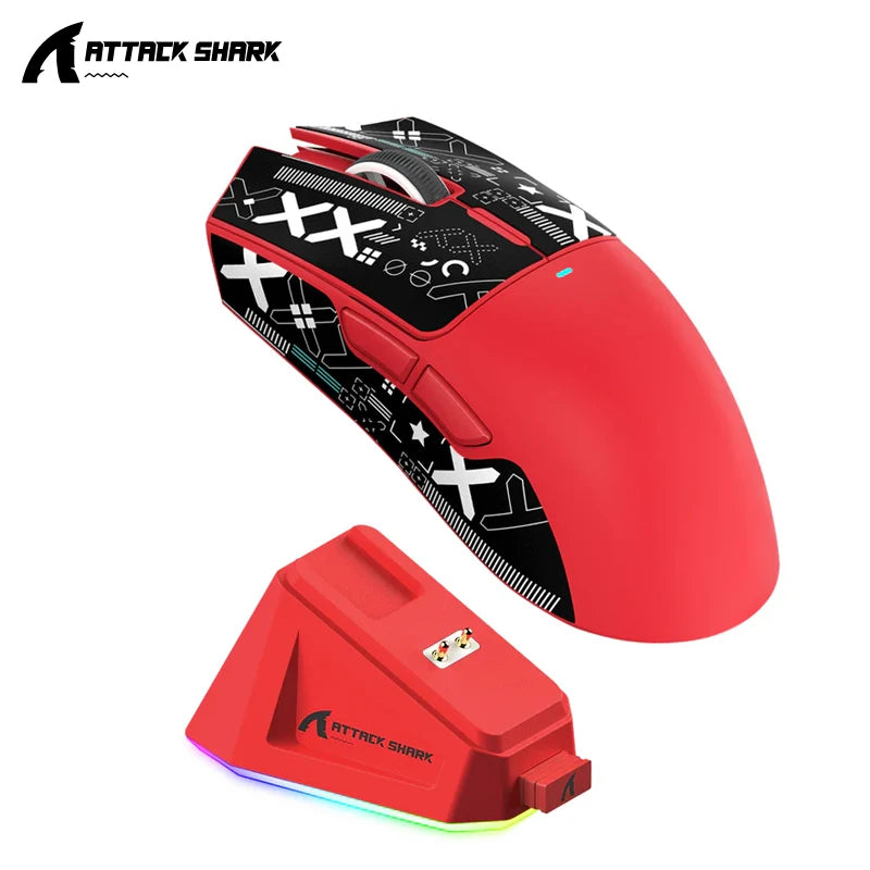 Attack Shark X11 – Wireless Gaming Mouse Series | 1K Hz & RGB Docking