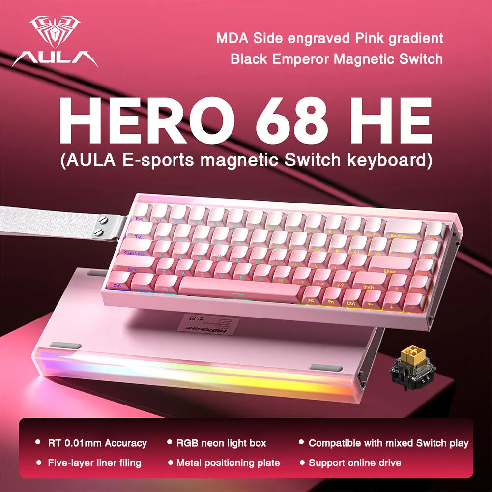 Aula Hero 68HE Keyboard: 8K Hall Effect Magnetic Edition