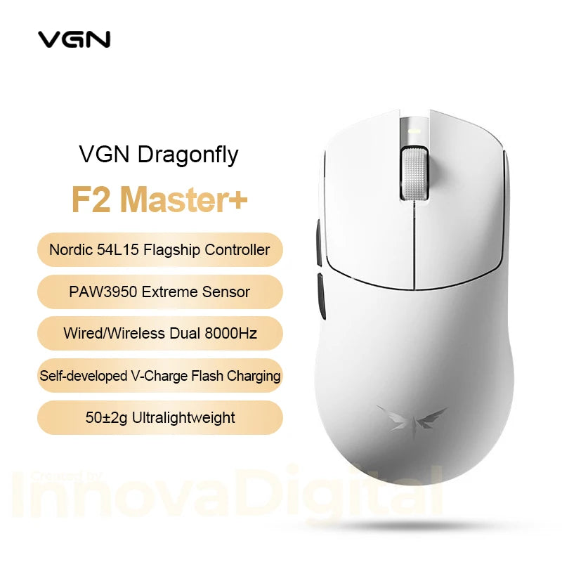 VXE Dragonfly F2 Ultra: PAW3950 Flagship 8K Wireless Mouse
