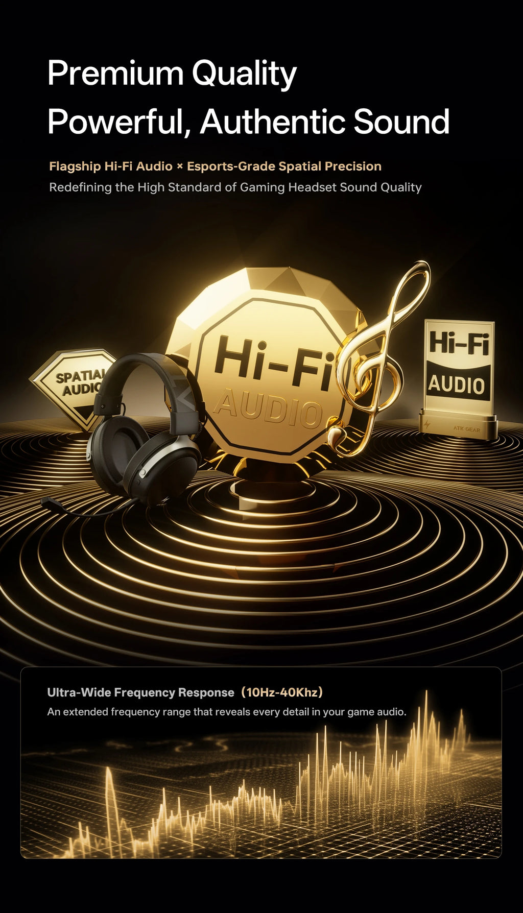 ATK N9 Pro/Ultra E-sports Edition: Low Latency 2.4GHz Wireless Headphone