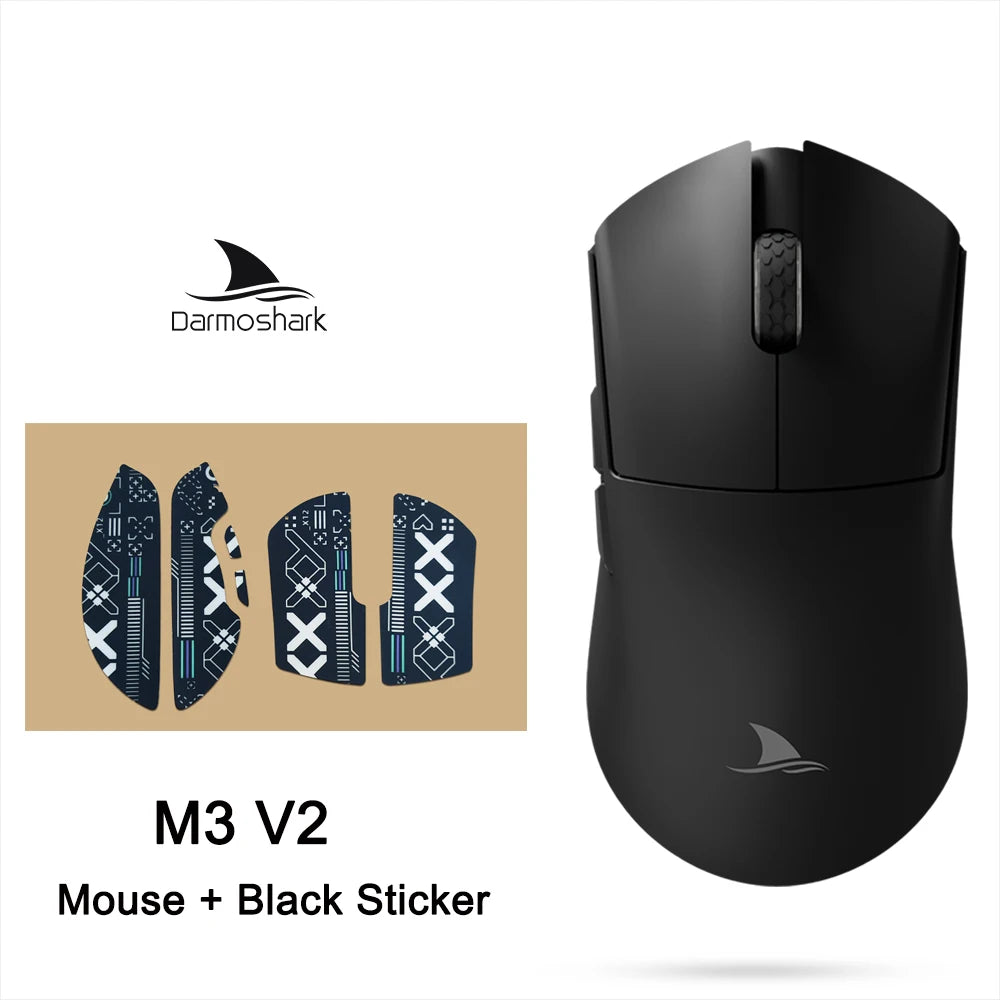 Darmoshark M3 V2 Double 8K: PAW3395 Sensor | 26K DPI Tri-Mode Mouse