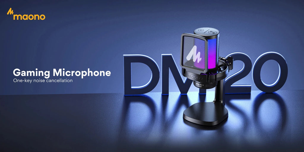 Maono DGM20 Series – Intelligent USB Gaming Mic with Noise Cancellation
