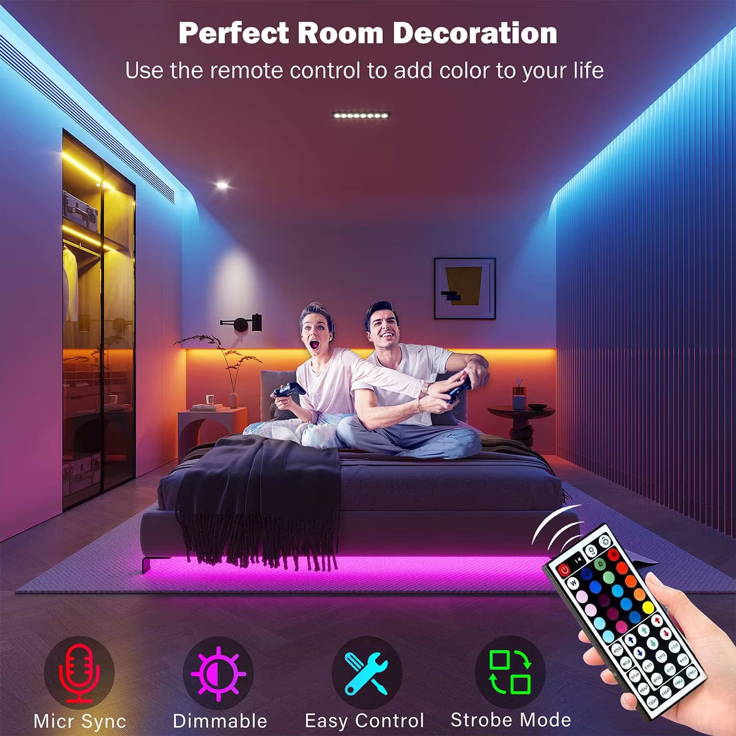 Smart LED Aura: Fita RGB com Controle via Aplicativo