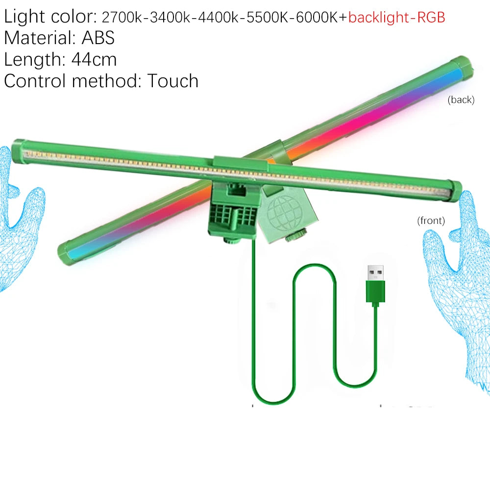 Lumina Pro: Dual-Source Monitor Light Bar with RGB Backlight