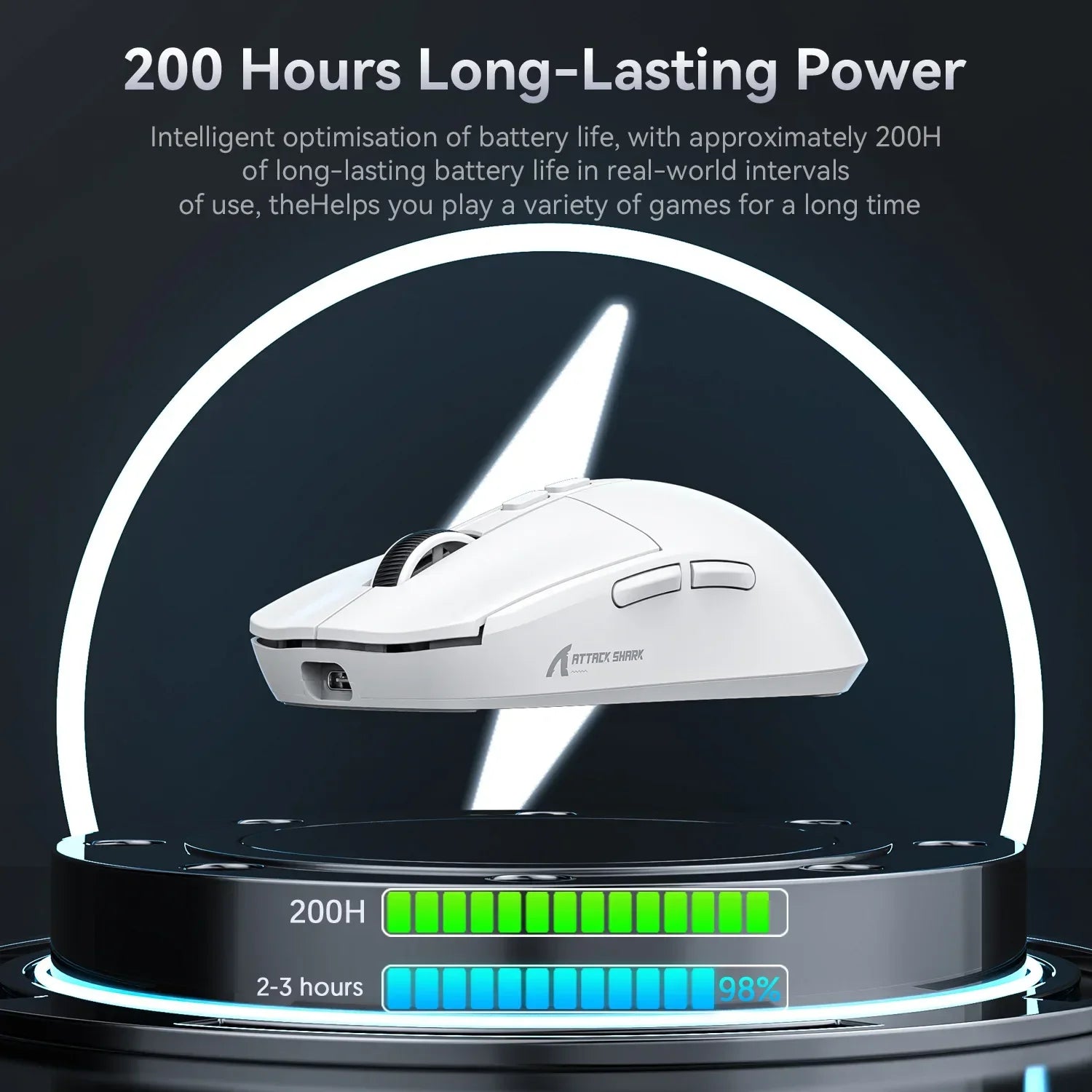 Attack Shark X6: Tri-Mode Wireless Gaming Mouse with Charging Dock