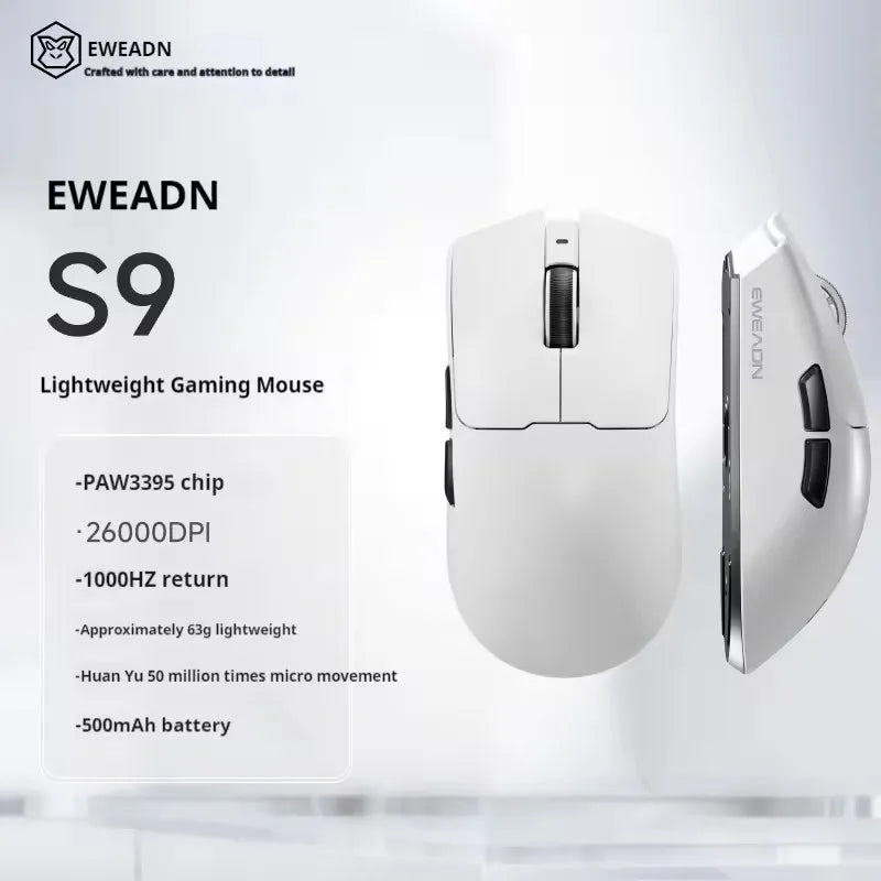 EWEADN S9 Pro: PAW3395 Professional Wireless Mouse 8K Hz