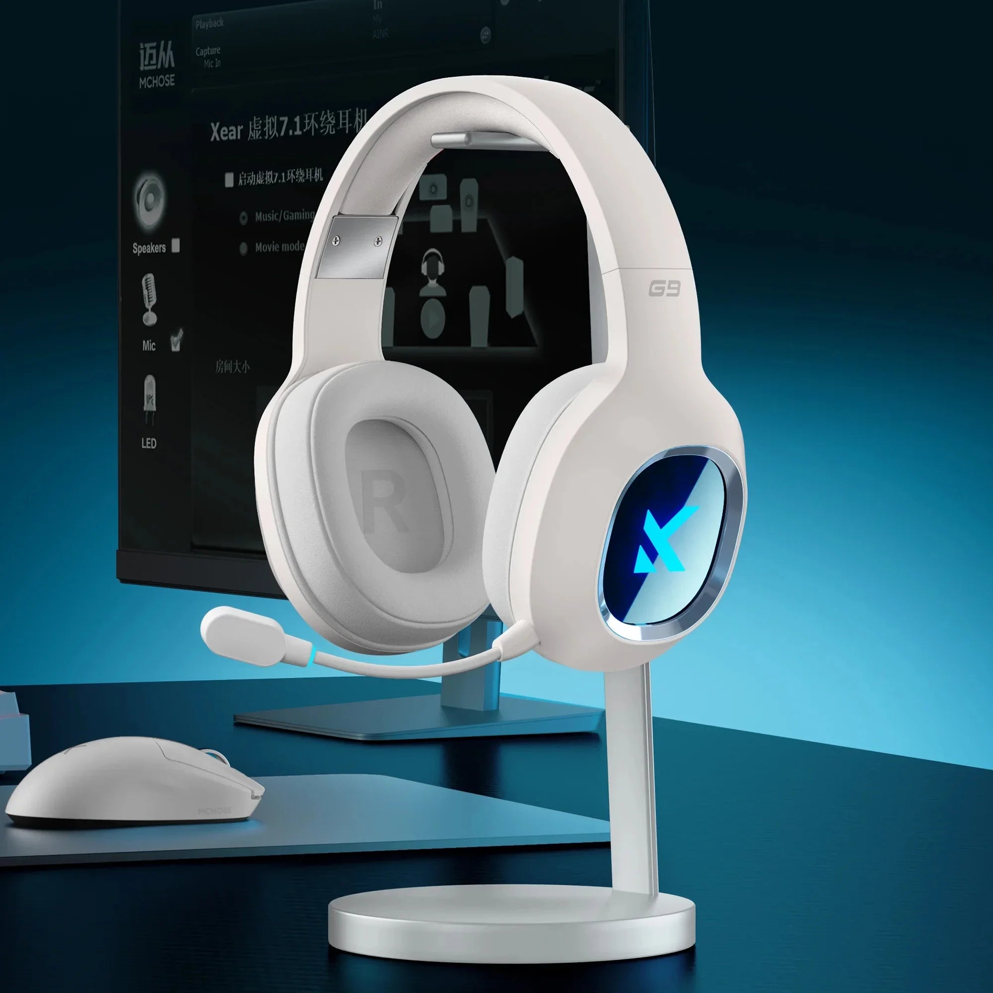 MCHOSE G9 Pro | Tri-Mode Wireless Esports Headset with 7.1 Surround