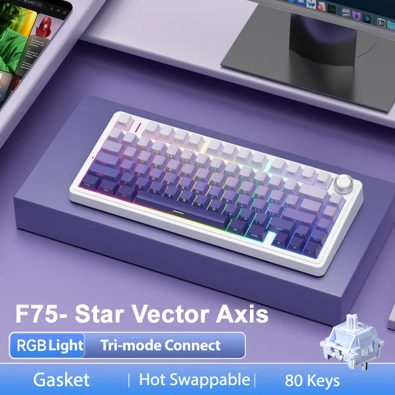 Aula F75 Pro Keyboard: Tri-Mode Gasket Mechanical Edition