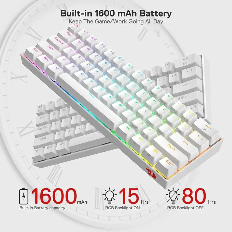 Redragon K530 Pro Keyboard: Tri-Mode Wireless 60% Mechanical
